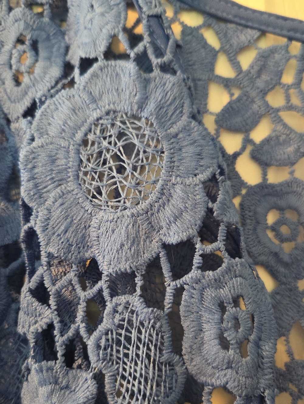 NWT-Adiva Sz.XL Dusty Blue Lace Jacket - Picture 4 of 5